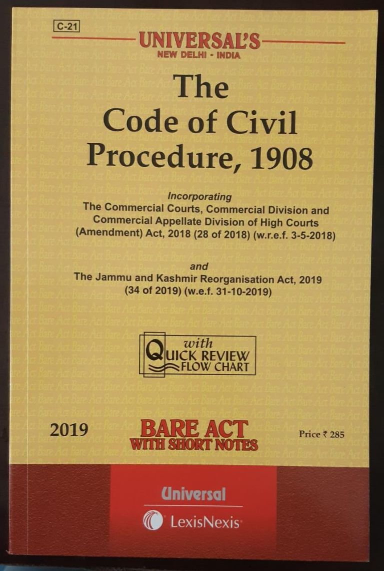 THE CODE OF CIVIL PROCEDURE ,1908 BARE ACT Buy Online Law Books India