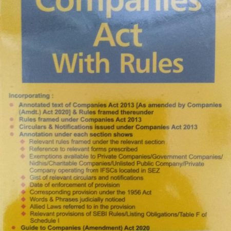 TAXMANN'S Companies Act With Rules