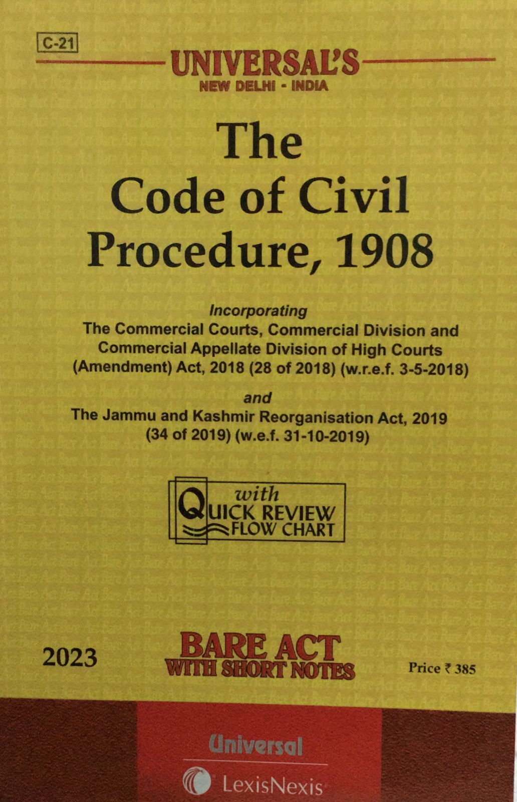 The Code Of Civil Procedure, 1908 (Universal’s – LexisNexis) Bare Act ...