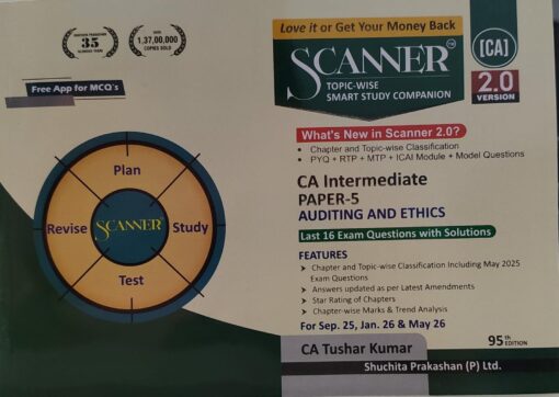 CA INTERMEDIATE  PAPER -5  AUDITING  AND  ETHICS SHUCHITA PRAKASHAN ( P ) LTD FOR SEP 25 JAN 26 & MAY 26 CA TUSHAR KUMAR