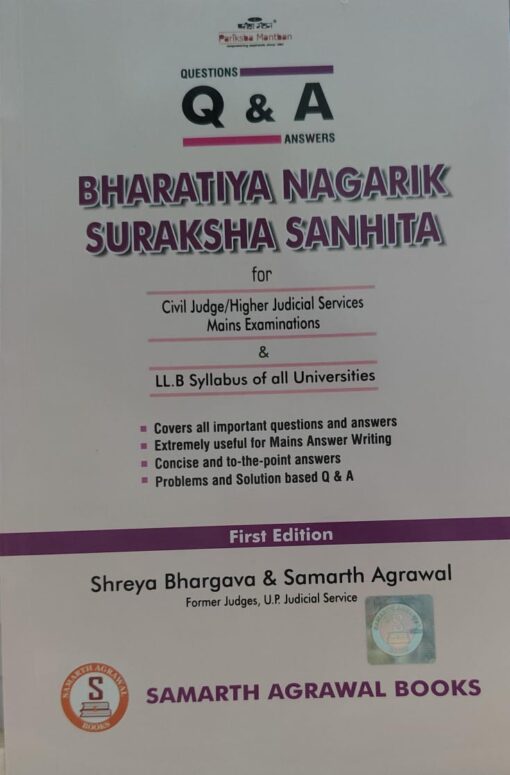 Q & A Bhartiya Nagrik Suraksha Sanhinta 2025 SAMARTH AGRAWAL BOOKS SAMARTH AGRAWAL  & SHREYA BHARGAVA